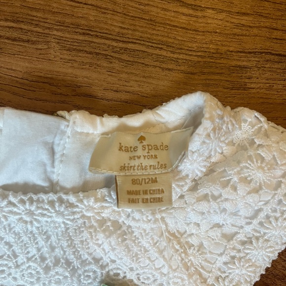 Kate Spade New York Drop Waist Sleeveless Lace Dress Toddler 12mo NWT - Picture 3 of 5